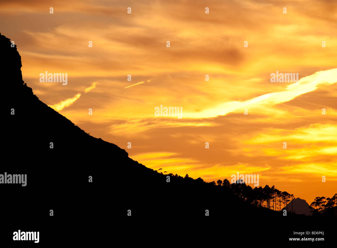 Lever du soleil Parc National de Table Mountain Cape Town Afrique du Sud Banque D'Images