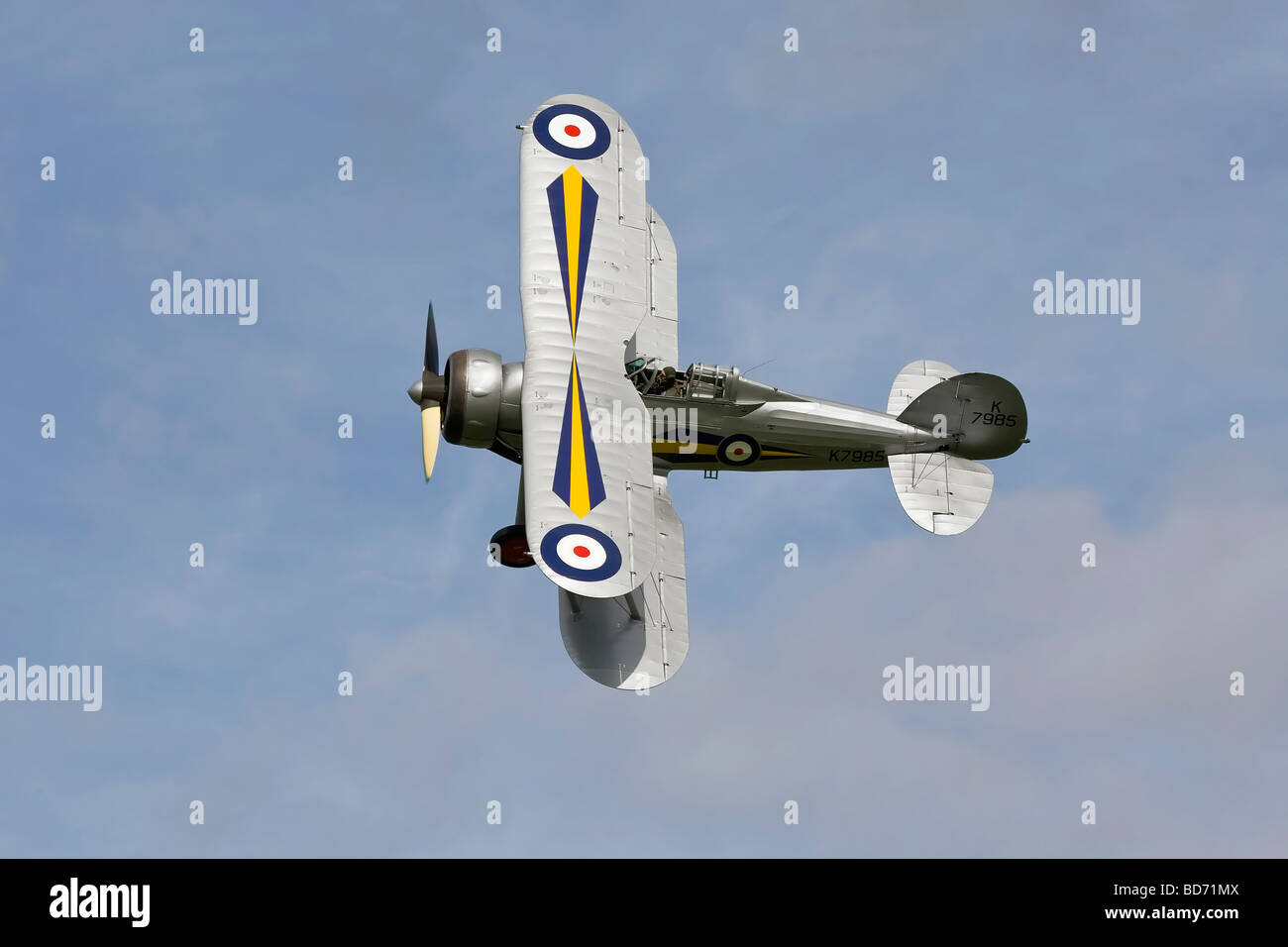 Un chasseur biplan Gloster Gladiator RAF Banque D'Images