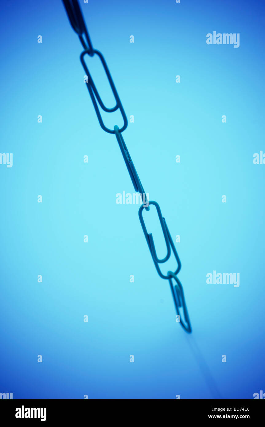 Chaîne de trombones Banque D'Images