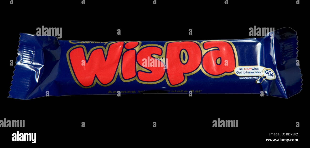 Barre de chocolat Cadbury Wispa tourné en studio Banque D'Images