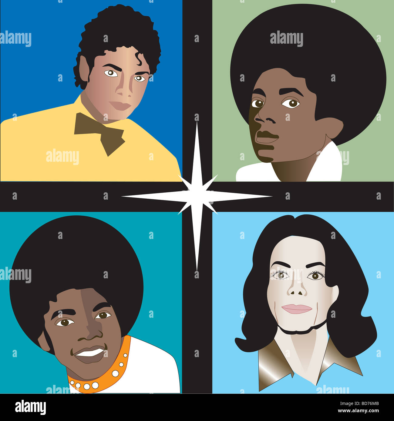 Michael Jackson 3. Peut être utilisé pour rendre hommage editorial (3 de 7). Banque D'Images