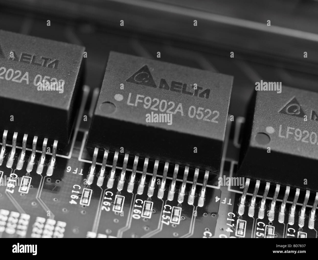 Détails d'une 3Com - USR 1000 Mbps commutateur LAN. Banque D'Images