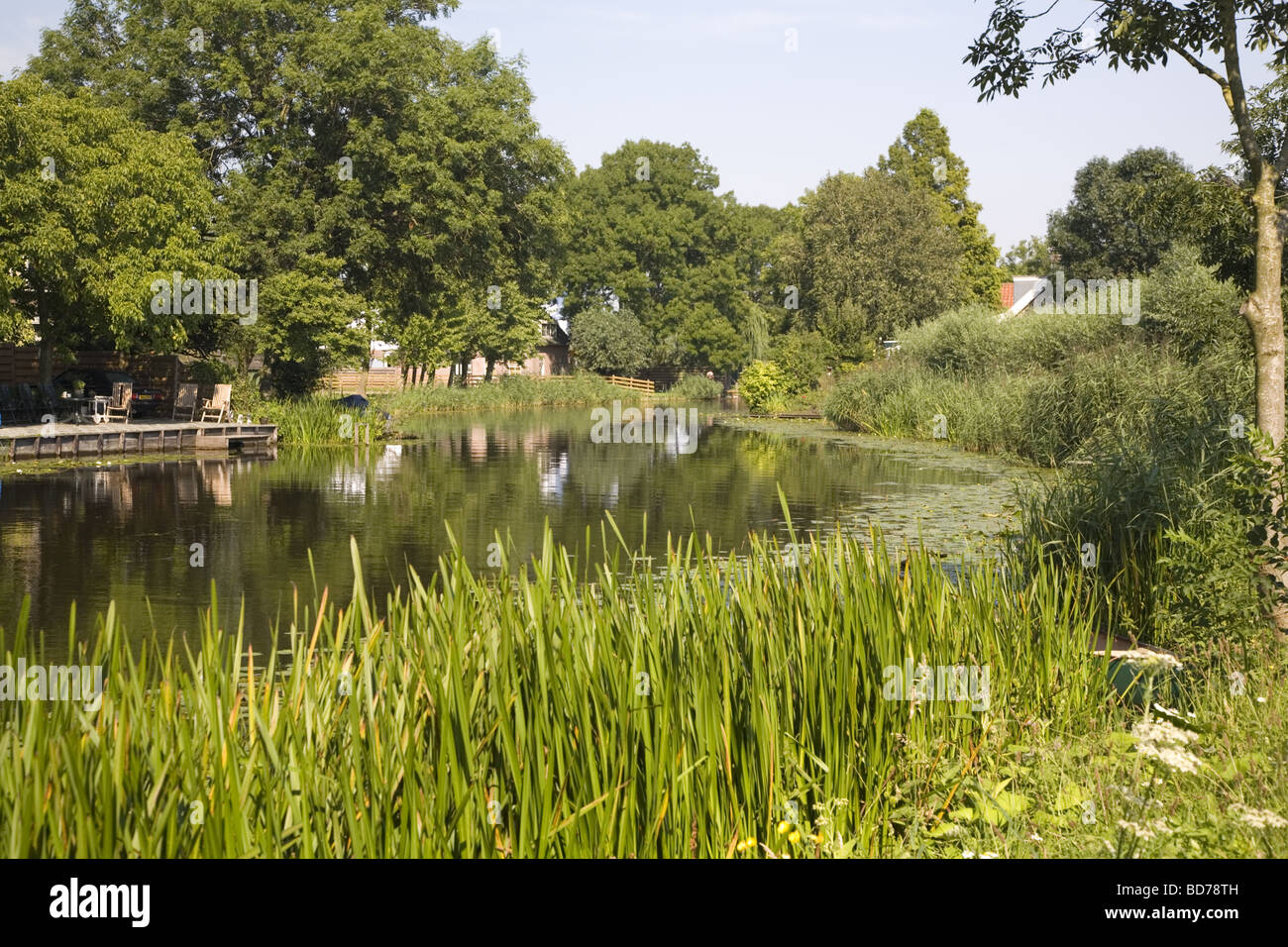 River Alblas, Oud-Alblas, South-Holland, Pays-Bas Banque D'Images