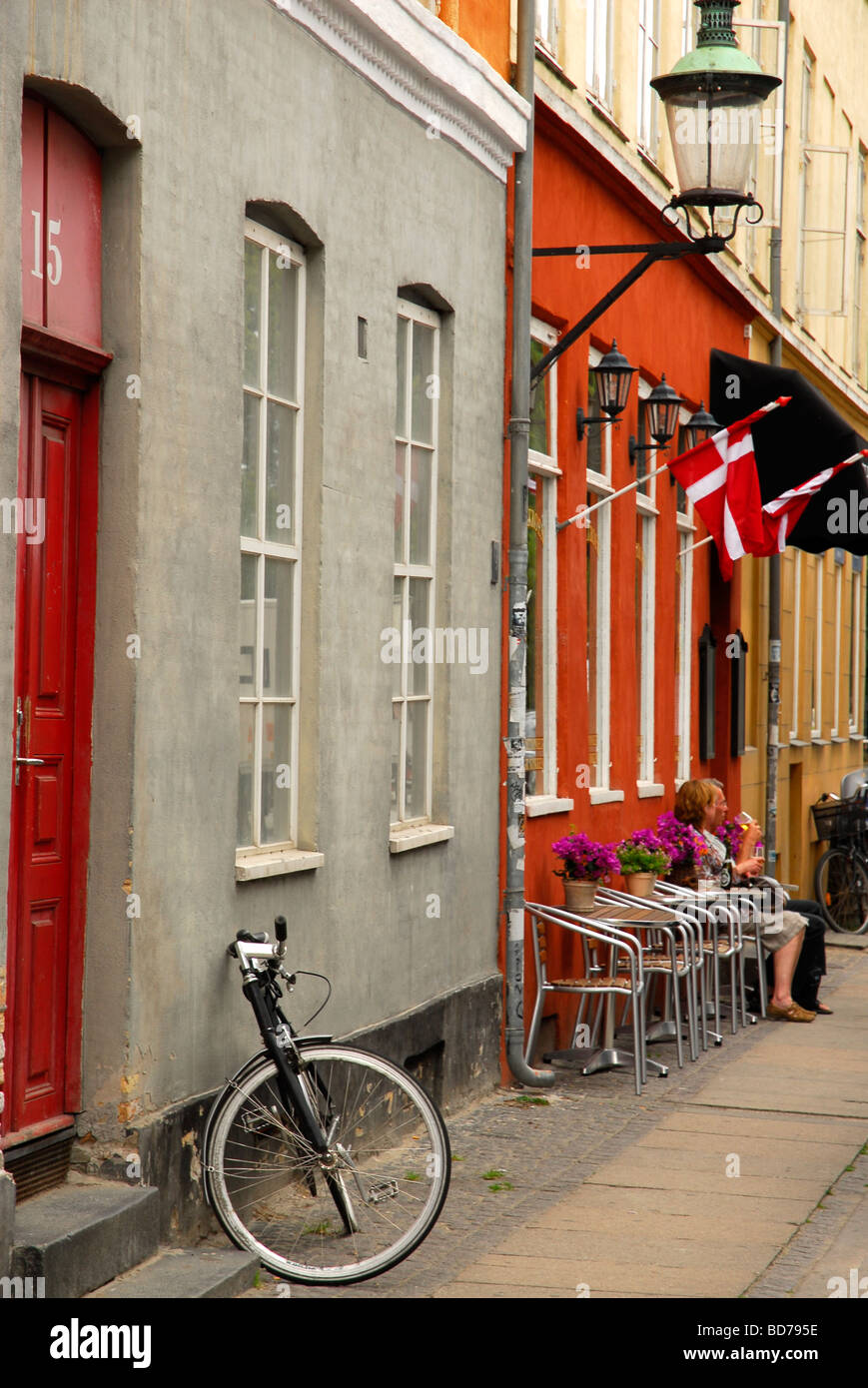 Scène de rue à Copenhague, Danemark Banque D'Images