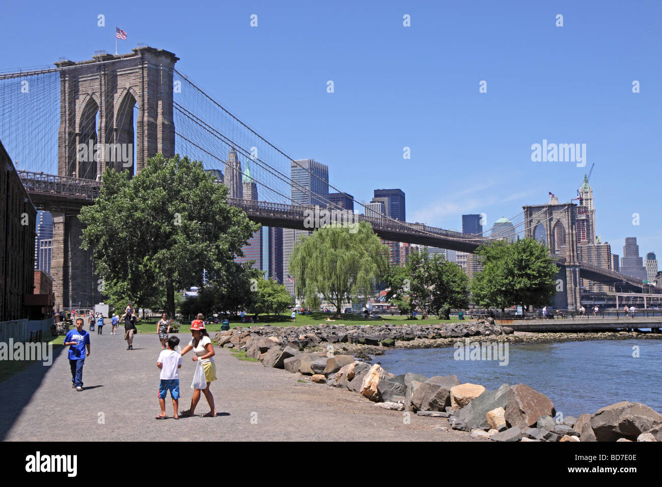 Pont de Brooklyn, New York City, États-Unis d'Amérique Banque D'Images