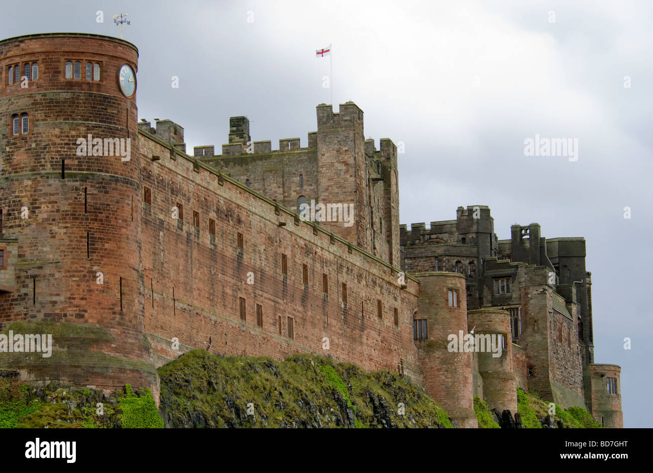 Château de Bamburgh, Northumberland, England, UK Banque D'Images