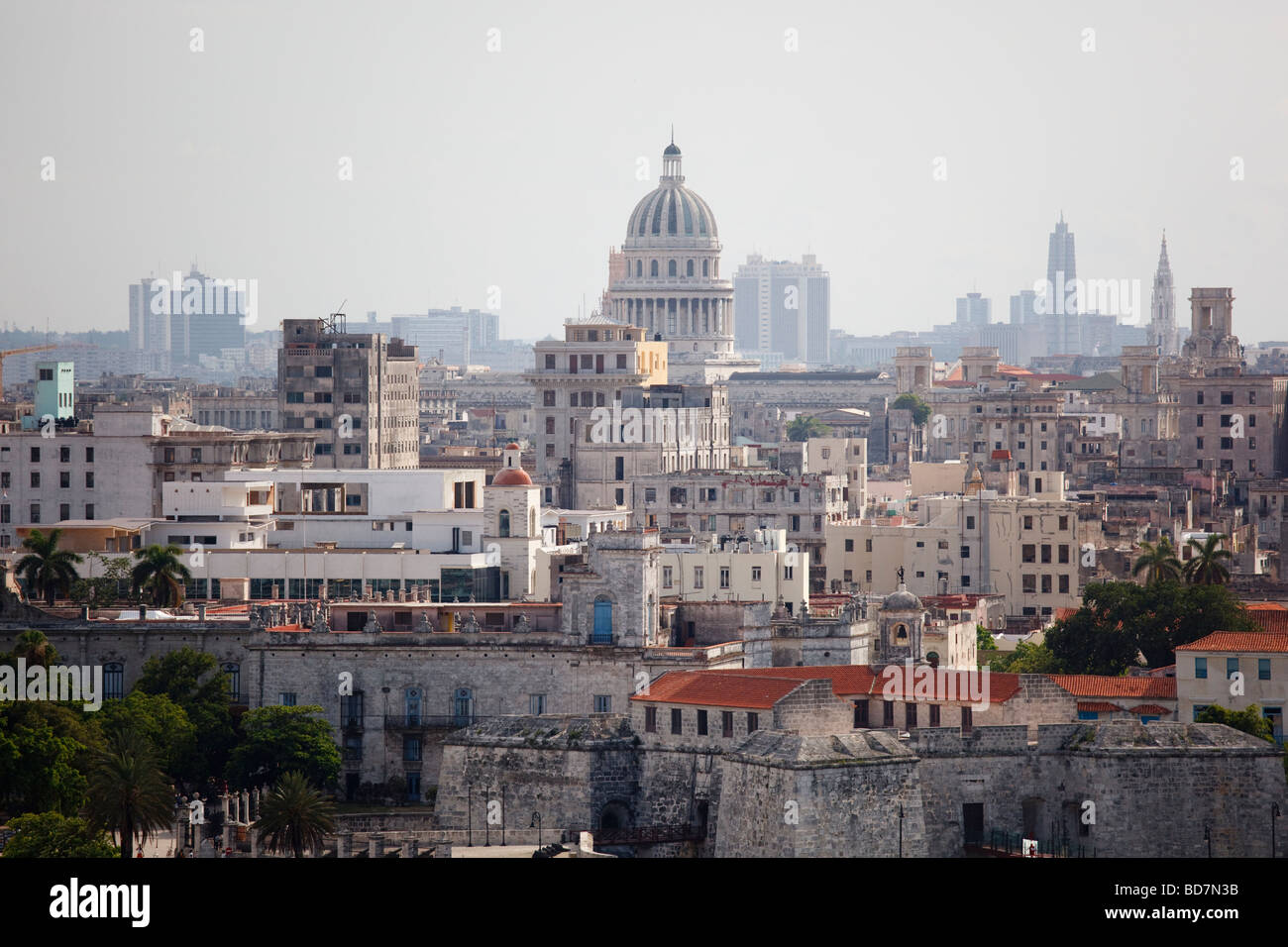 Vue de l'Ancienne Havane (Habana Vieja) Banque D'Images