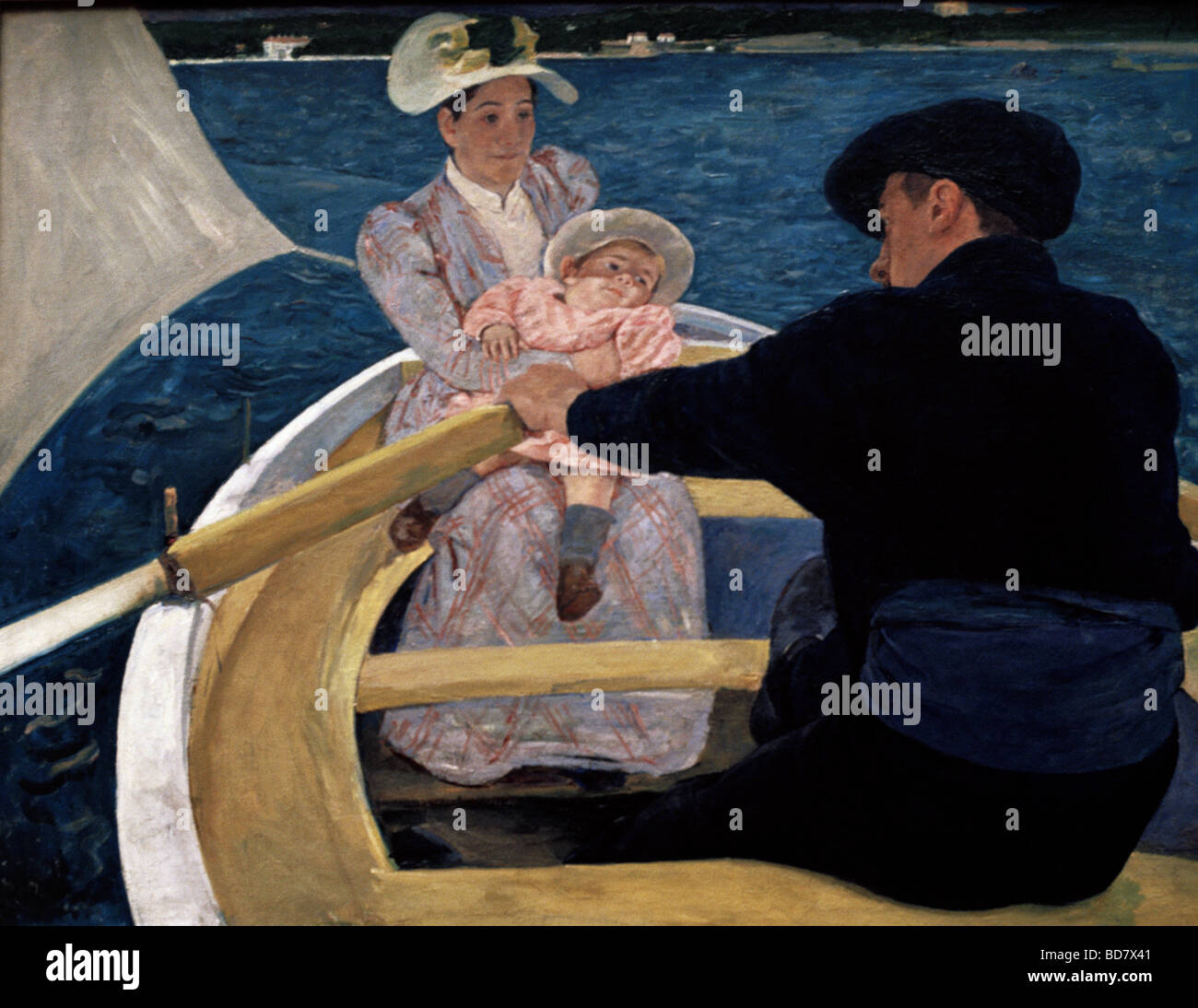 Beaux-arts, Mary Cassatt, (1844 - 1926), peinture, "voyage en bateau", de l'huile de toile, 90 x 188 cm, 1893, National Gallery of Art, Washington, n'a pas d'auteur de l'artiste pour être effacé Banque D'Images