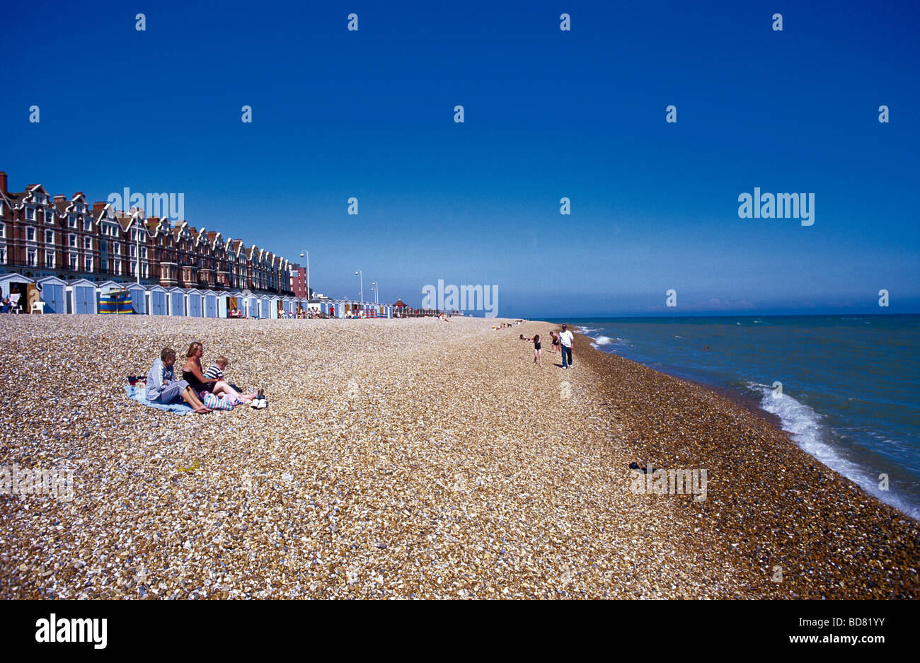 Bexhill on Sea Mer d'été Banque D'Images