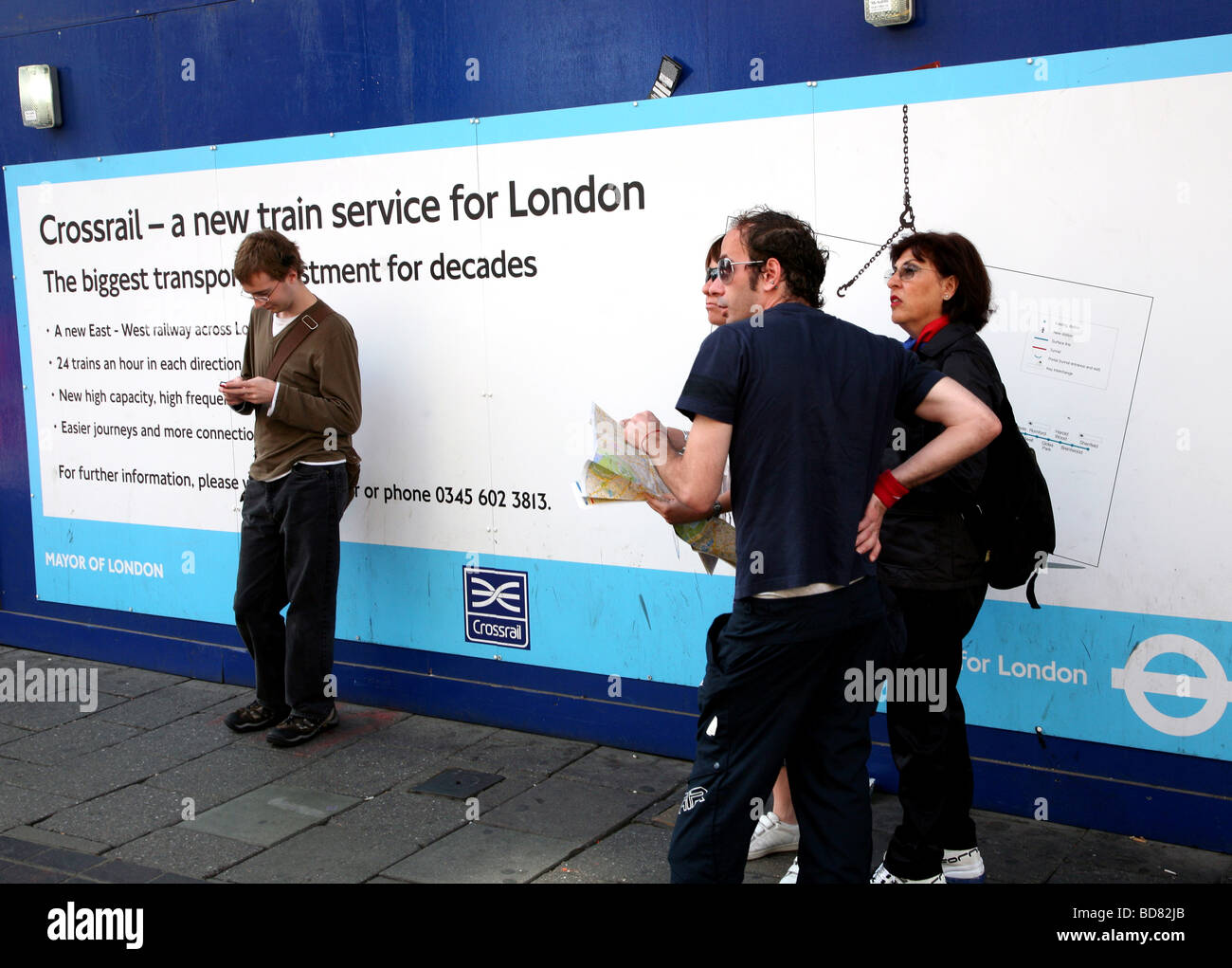Inscrivez-vous pour la construction, traverse Londres Banque D'Images