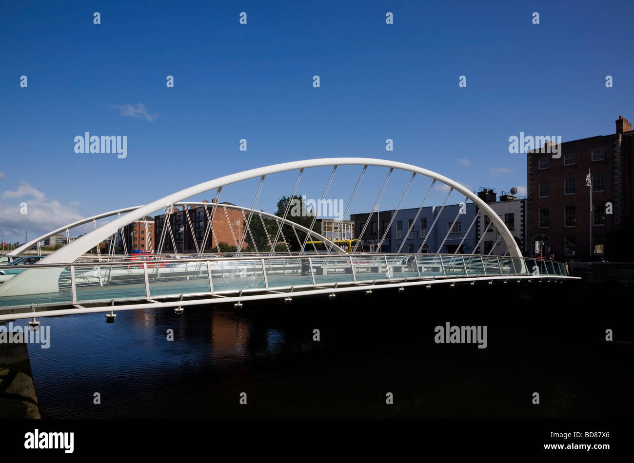 James Joyce le pont sur la rivière Liffey, Dublin, Irlande Banque D'Images