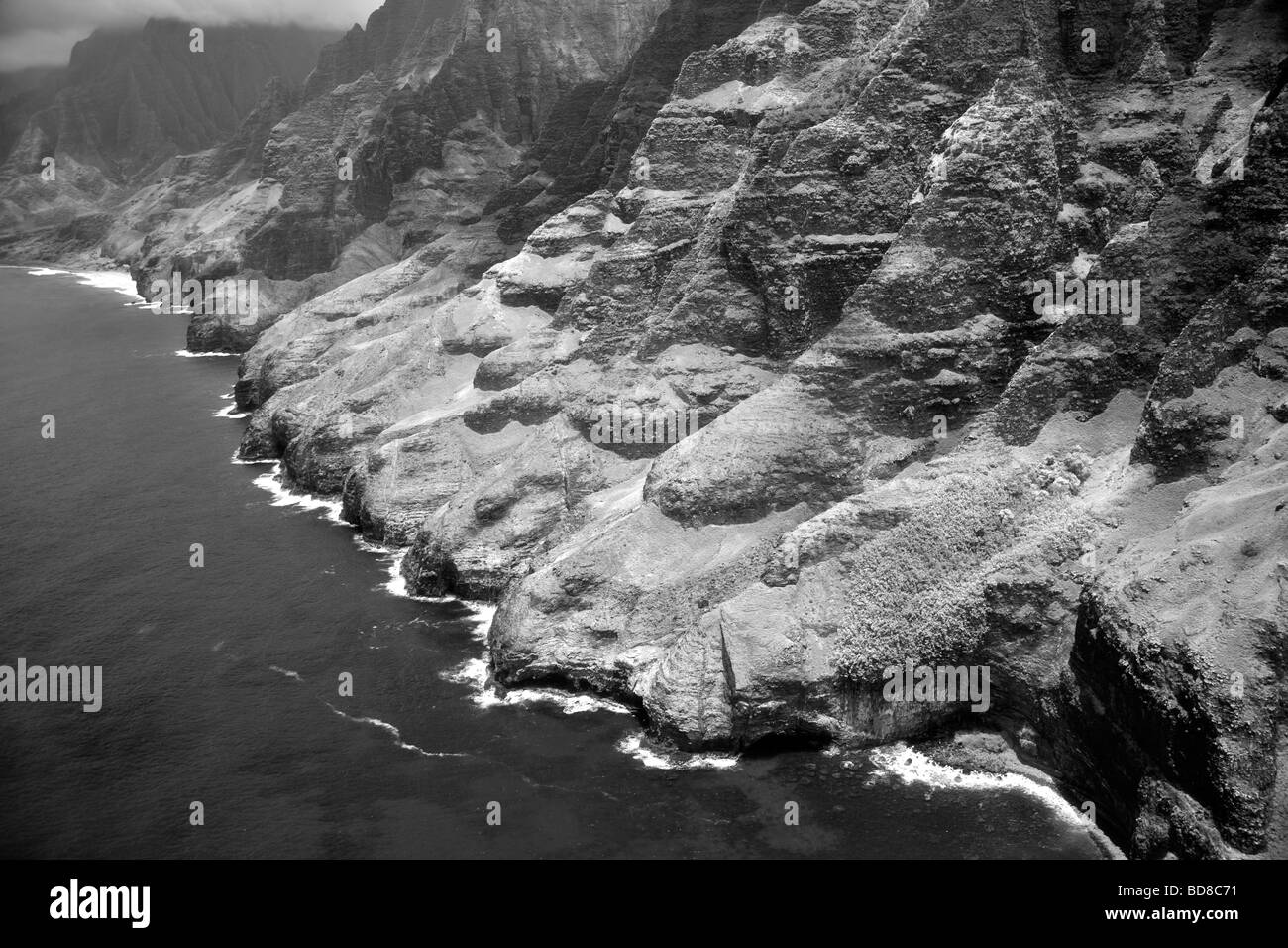 De la côte de Na Pali Kauai Hawaii air Banque D'Images