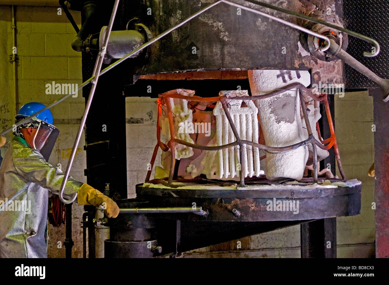 L'intérieur de la fonderie de travail à Santa Fe NM Banque D'Images