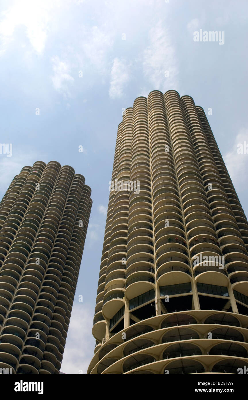 Le Marina City Towers Banque D'Images
