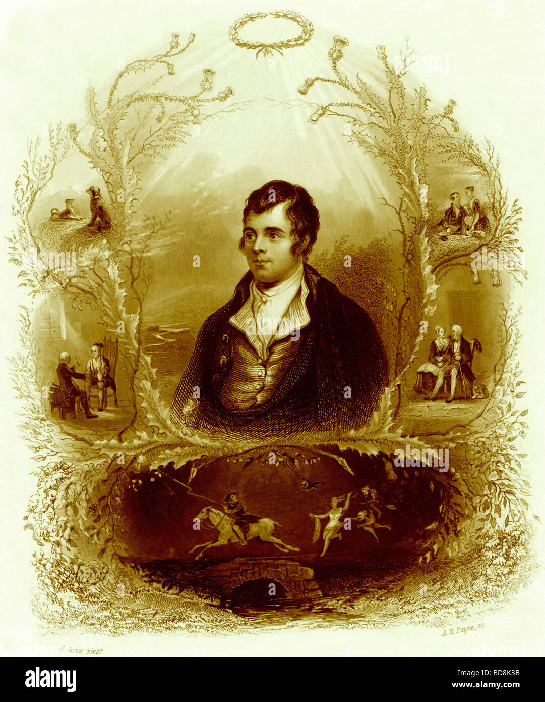 Brûlures de Robert Payne s Universum 1847 Banque D'Images