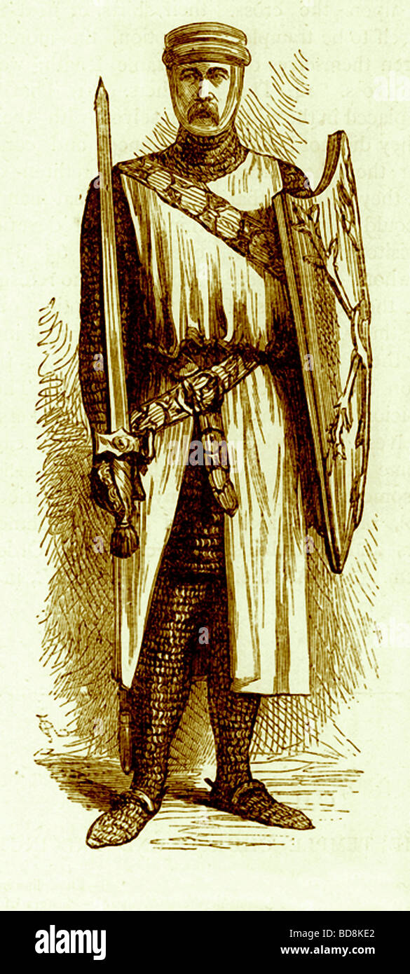 Un Templier Illustration de l'Ancien et du nouveau Londres par Edward Walford Cassell c 1880 Banque D'Images