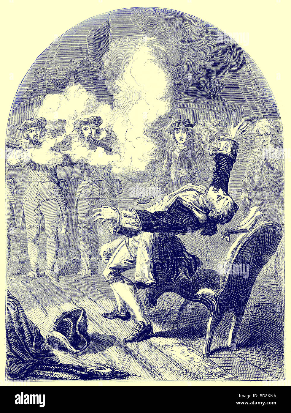 L'exécution de l'amiral Byng Illustration de John Cassell s Illustrated History of England W Kent 1857 1858 Banque D'Images