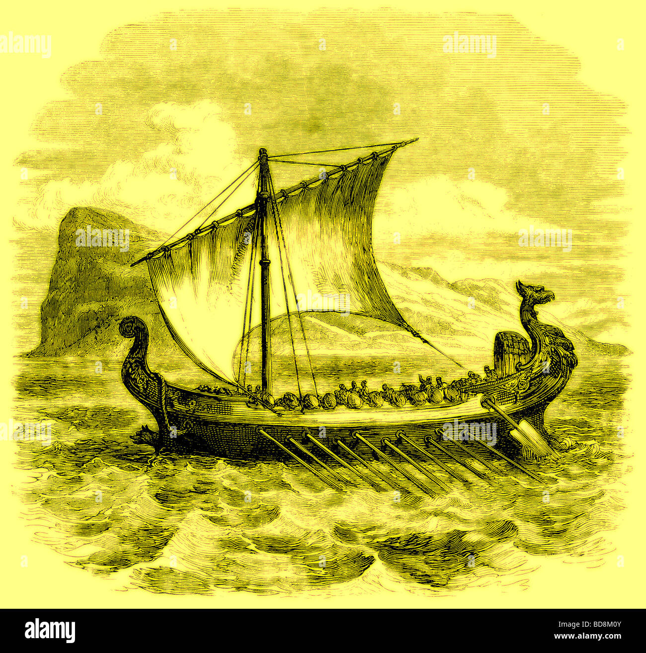 Une illustration à partir de la cuisine Phénicien Sea Photos par James Macaulay Religious Tract Society c 1880 Banque D'Images
