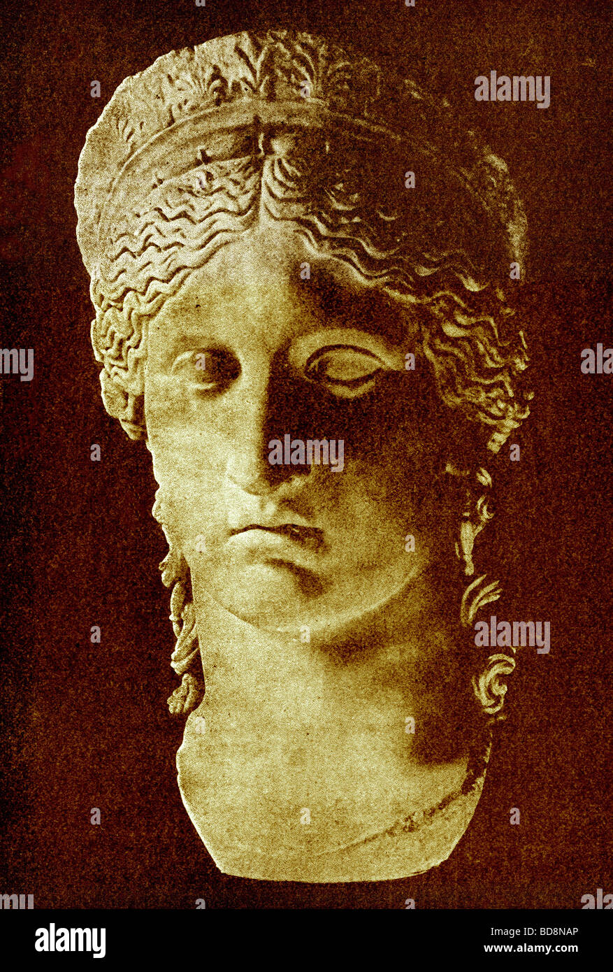 Le Juno Ludovisi Illustration de l'histoire de la Grèce par Victor Duruy Boston 1890 Banque D'Images