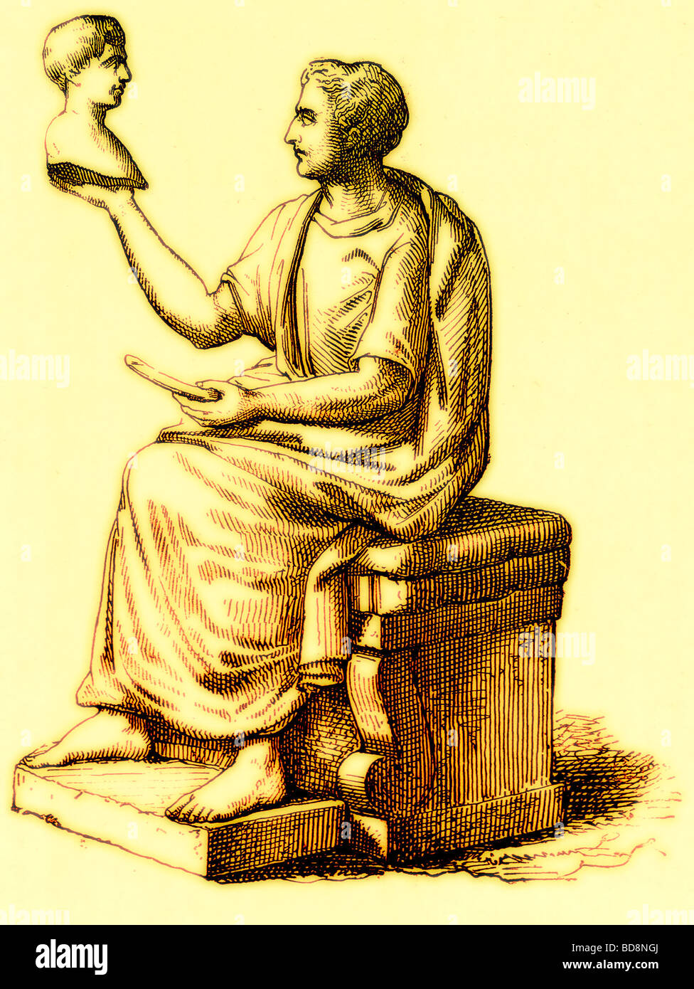 Sculpteur Illustration de l'histoire de Rome par Victor Duruy Kegan Paul Co 1884 tranchée Banque D'Images