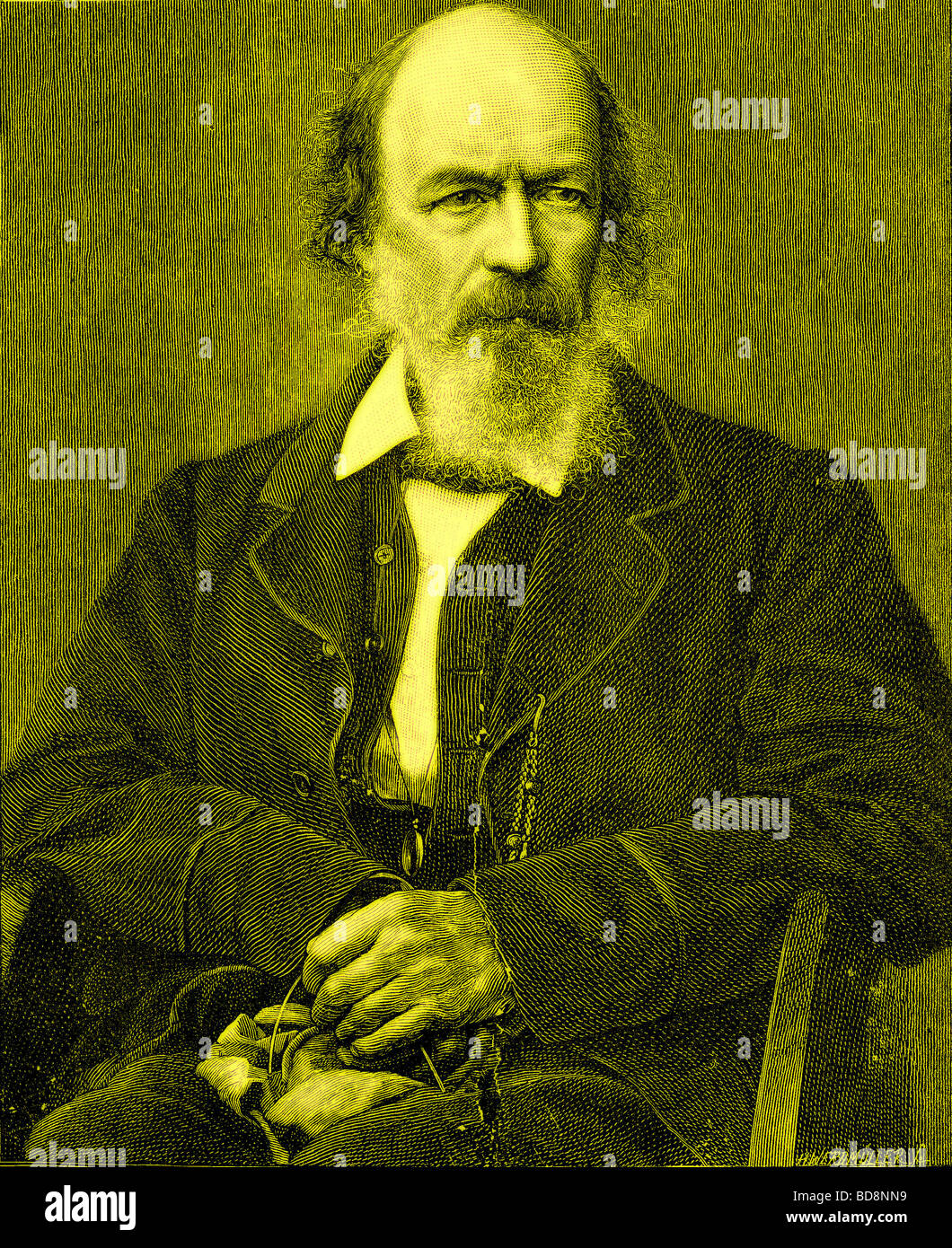 Tennyson Illustration tirée du magazine Photo George Newnes 1893 Banque D'Images