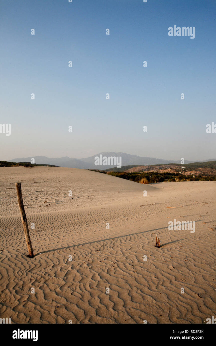L'éloignement et à l'état sauvage sandunes sur la plage de Patara dans le sud de la turquie Banque D'Images
