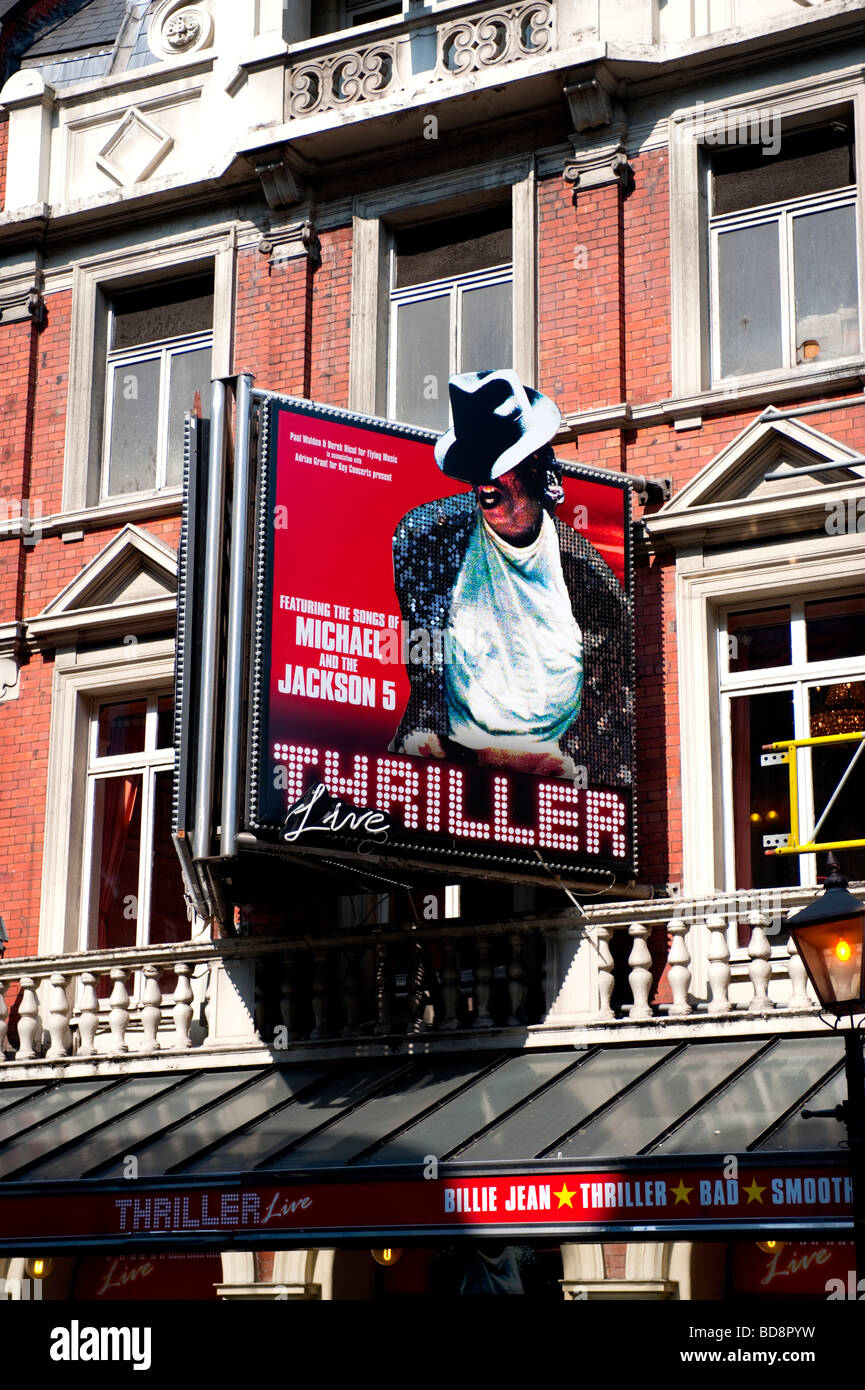 Un théâtre à Londres montrant Thriller Banque D'Images