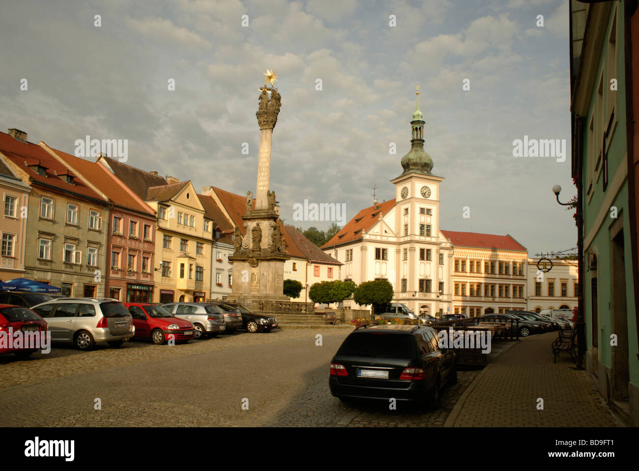 Centre historique de la vieille ville de Loket rivière Ohre, Eger west Bohemia République Tchèque Europe Banque D'Images