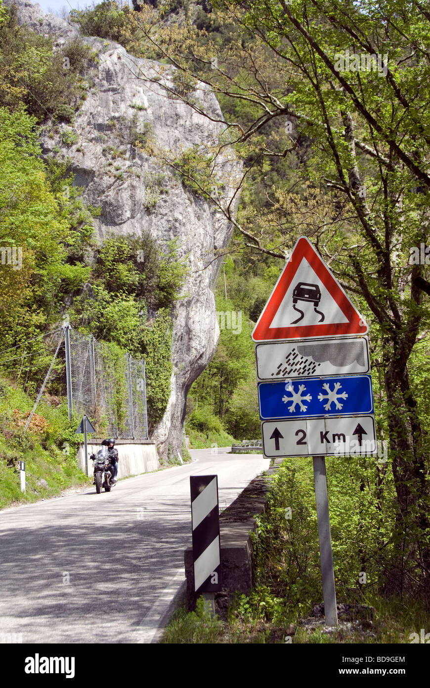 La moto dans la Garfagnana Banque D'Images