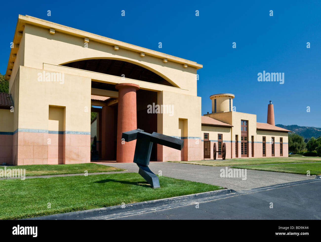 Clos Pegase Winery, calistoga, Napa Valley, Californie, Michael Graves, architecte. Banque D'Images