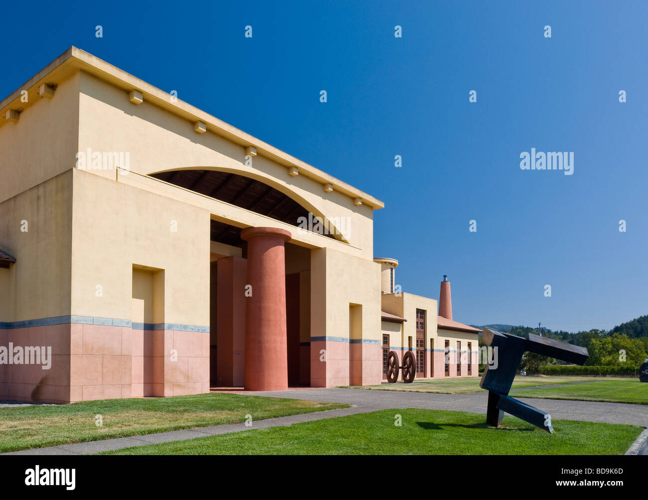 Clos Pegase Winery, calistoga, Napa Valley, Californie, Michael Graves, architecte. Banque D'Images