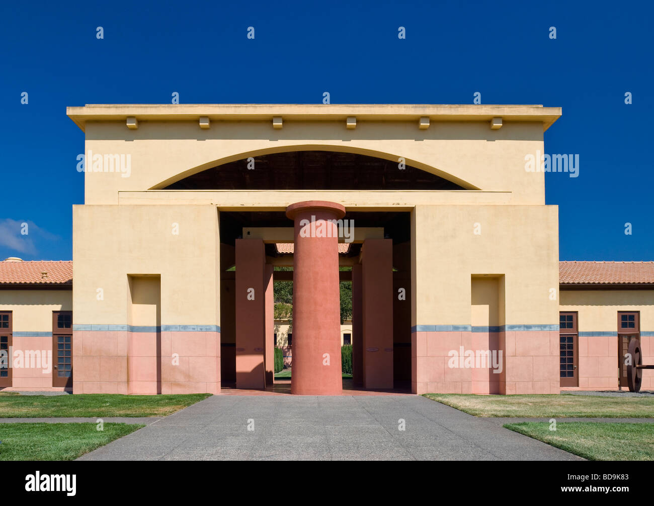 Clos Pegase Winery, calistoga, Napa Valley, Californie, Michael Graves, architecte. Banque D'Images