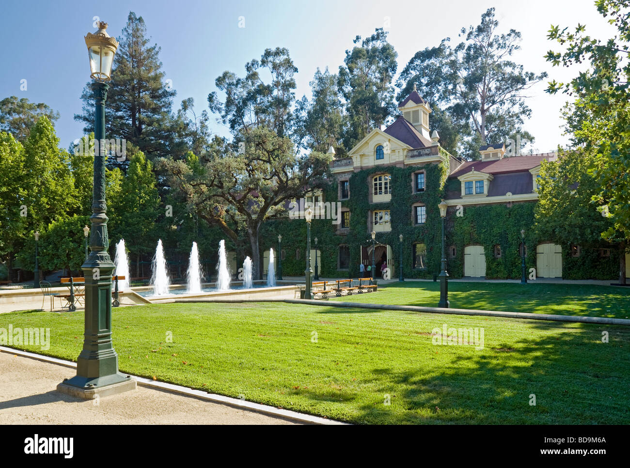 Rubicon Estate, Rutherford, Napa Valley, Californie. L'original château Inglenook. Anciennement Niebaum-Coppola Estate Winery. Banque D'Images