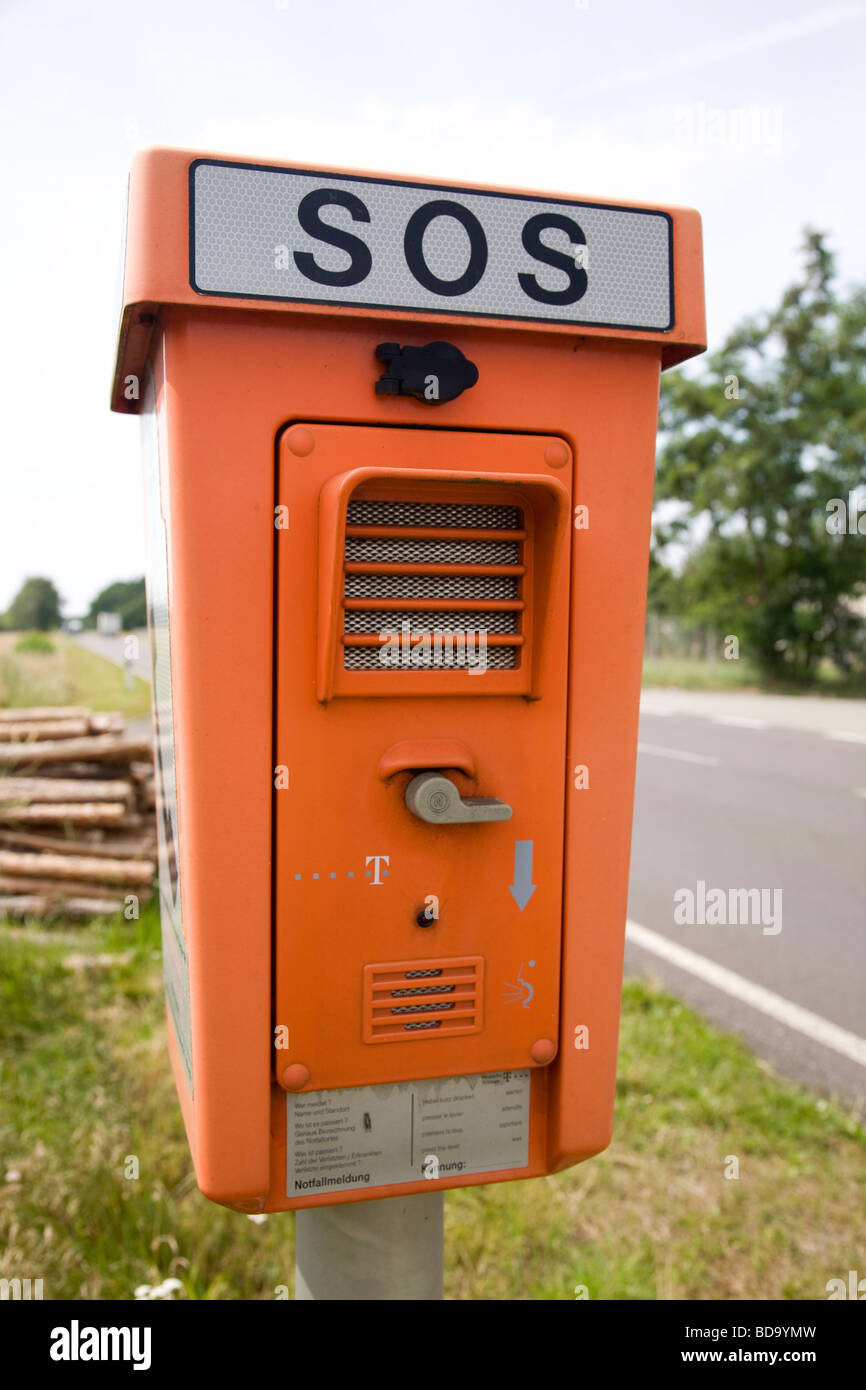 Re-téléphone ; téléphone ; urgence détresse appel SOS ; Banque D'Images