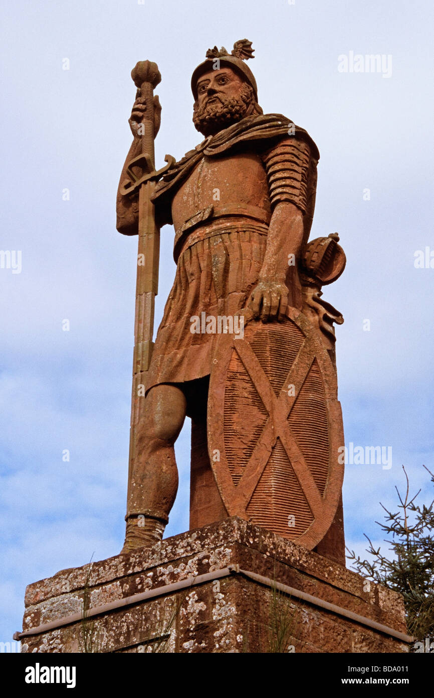 Statue de Sir William Wallace, à Dryburgh près de Melrose Banque D'Images