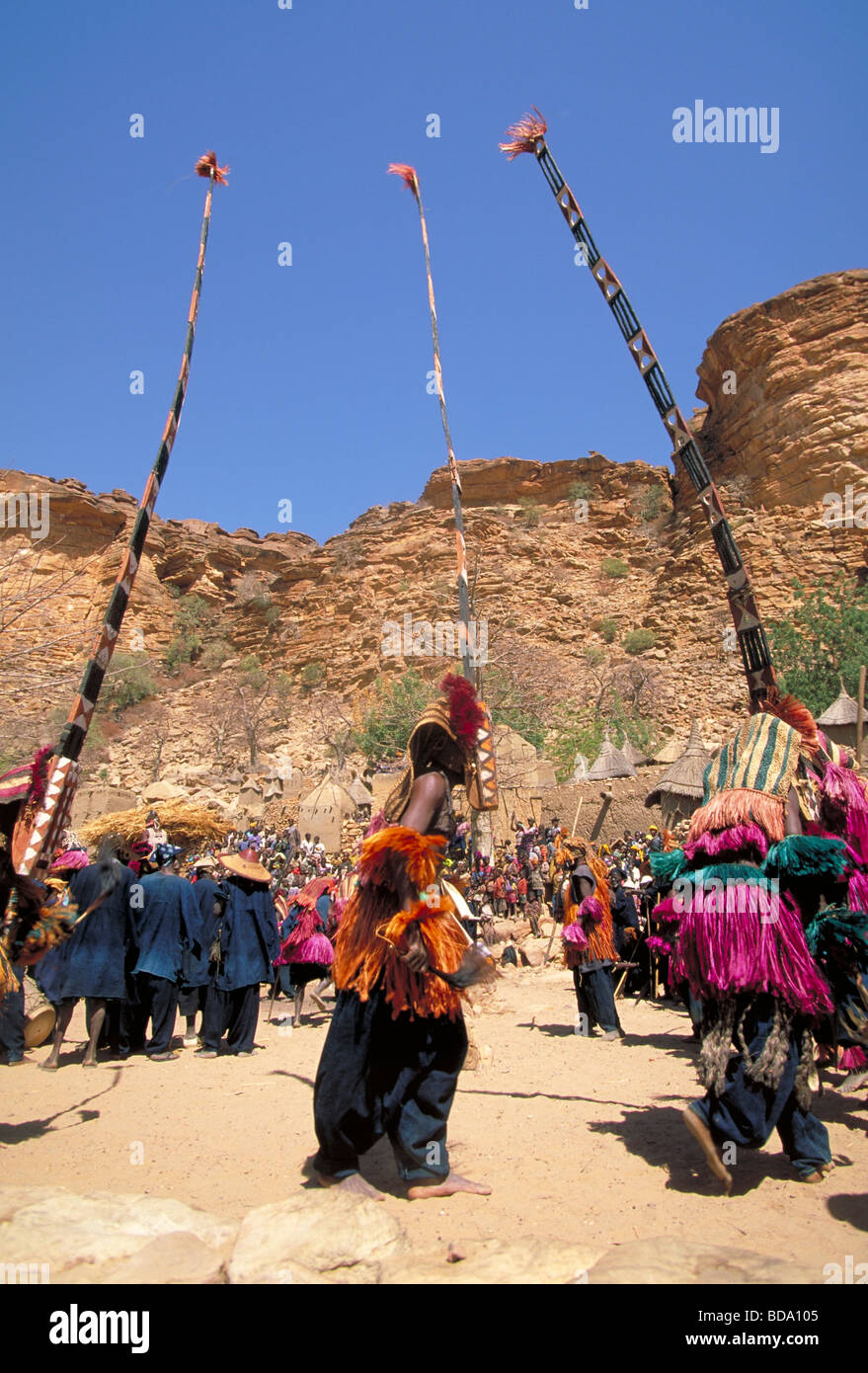 Elk150 2612 Tireli Mali Pays Dogon masques dogon dance Banque D'Images