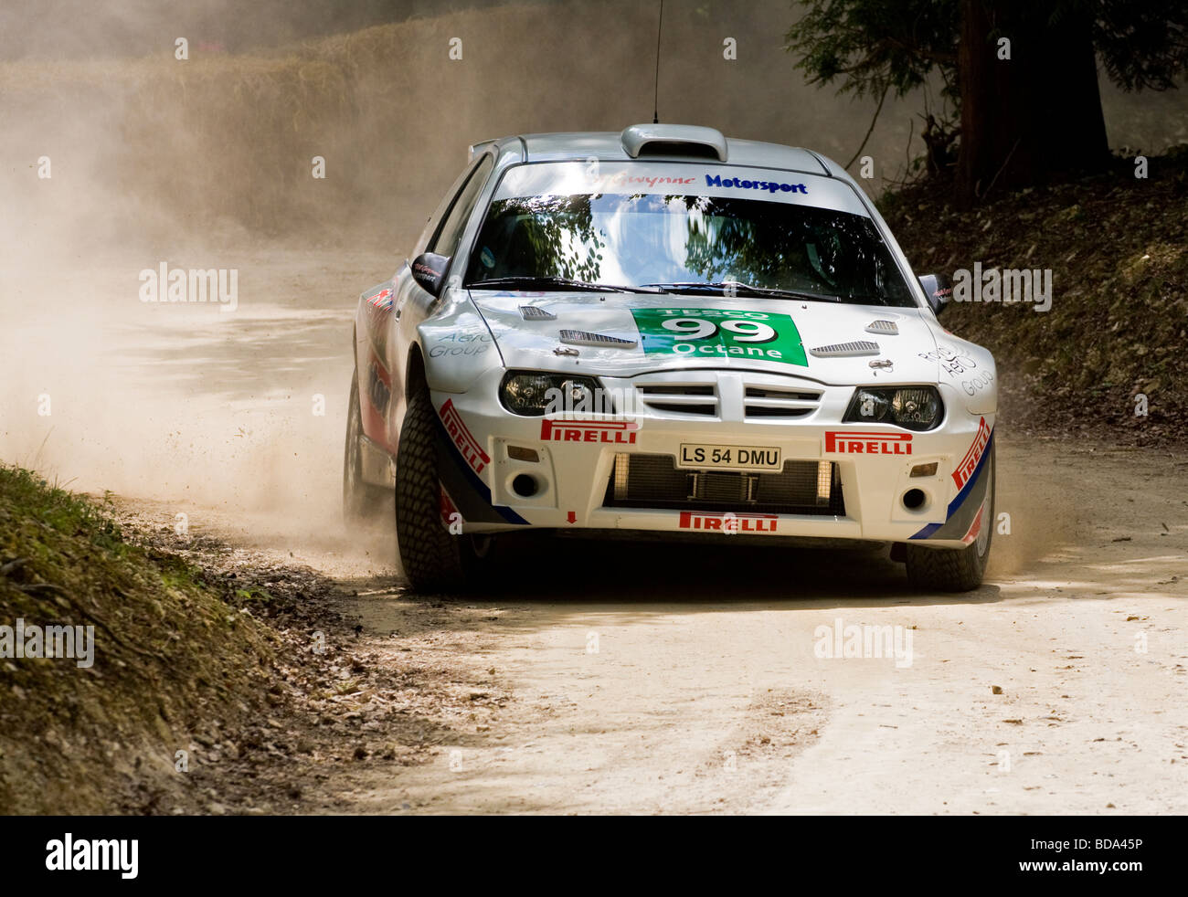 2004 MG Sport LS2000 sur la scène rallye à Goodwood Festival of Speed, Sussex, UK. Pilote : Mark Higgins. Banque D'Images