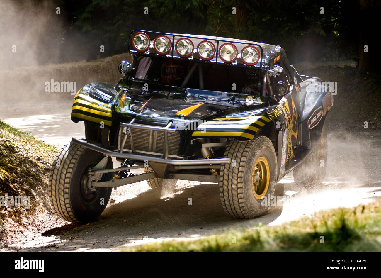 2009 Chevy basée sur le rallye Trophy Truck étape à Goodwood Festival of Speed, Sussex, UK. Pilote : Jesse James. Banque D'Images