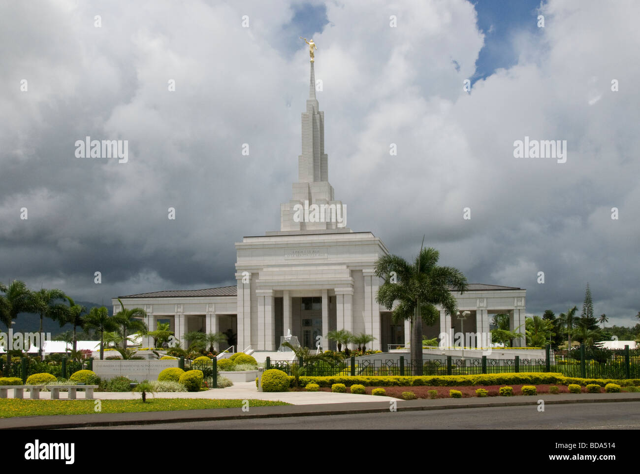 Mormon Temple, Église de Jésus Christ et de Saints des Derniers Jours, Apia, Samoa occidental, d'Upolu Banque D'Images