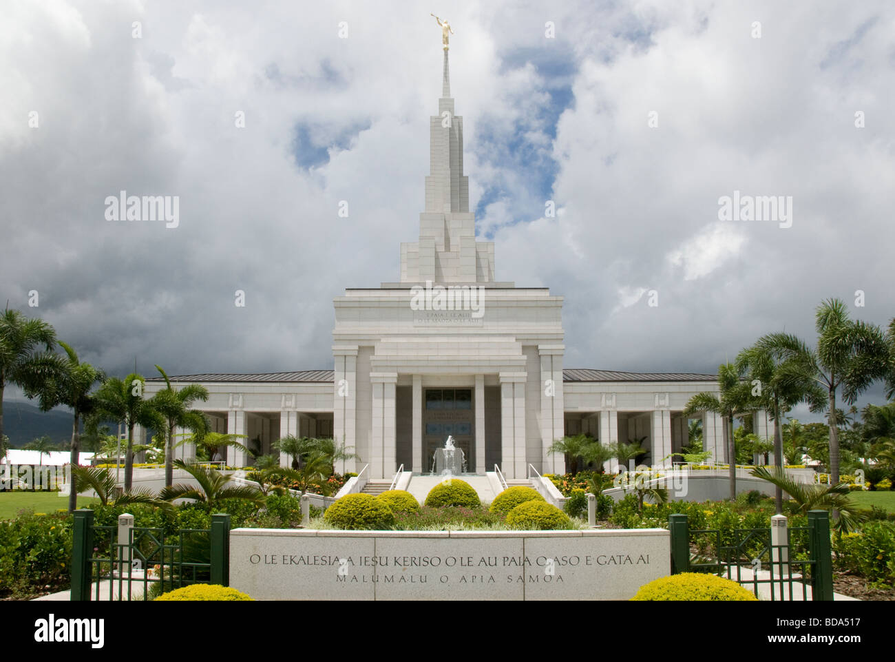 Mormon Temple, Église de Jésus Christ et de Saints des Derniers Jours, Apia, Samoa occidental, d'Upolu Banque D'Images