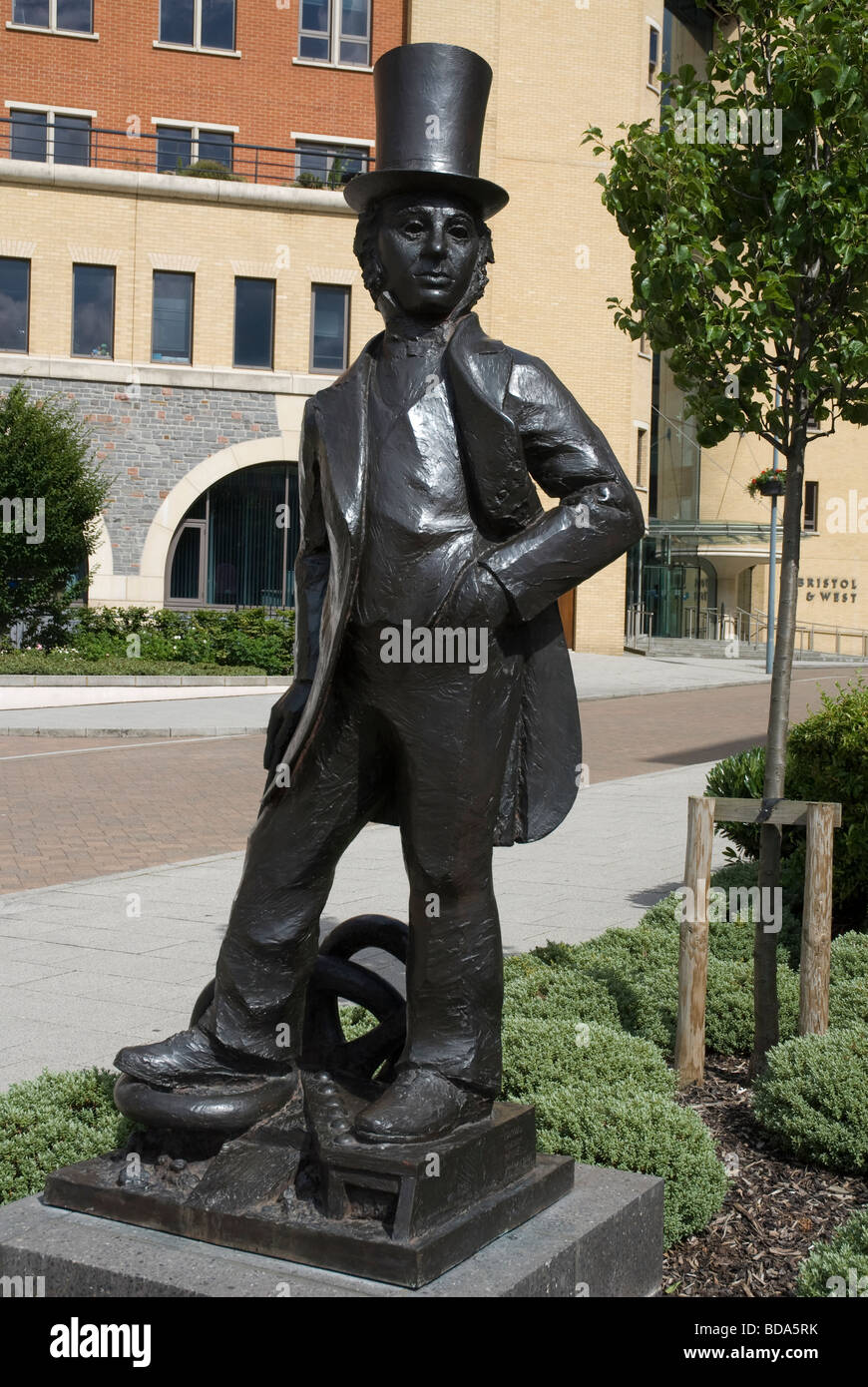 Statue d'Isambard Kingdom Brunel, Bristol UK Banque D'Images