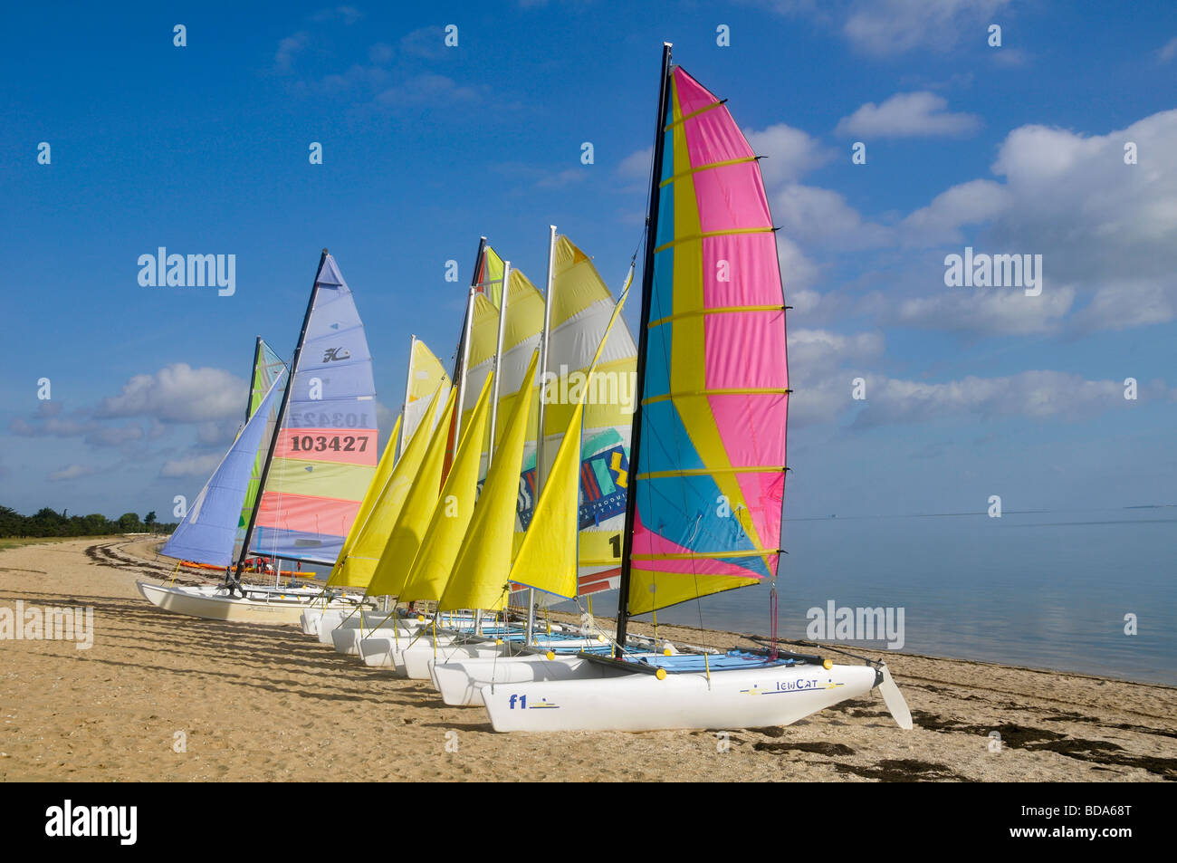 Bateaux à voile à l'école Banque D'Images