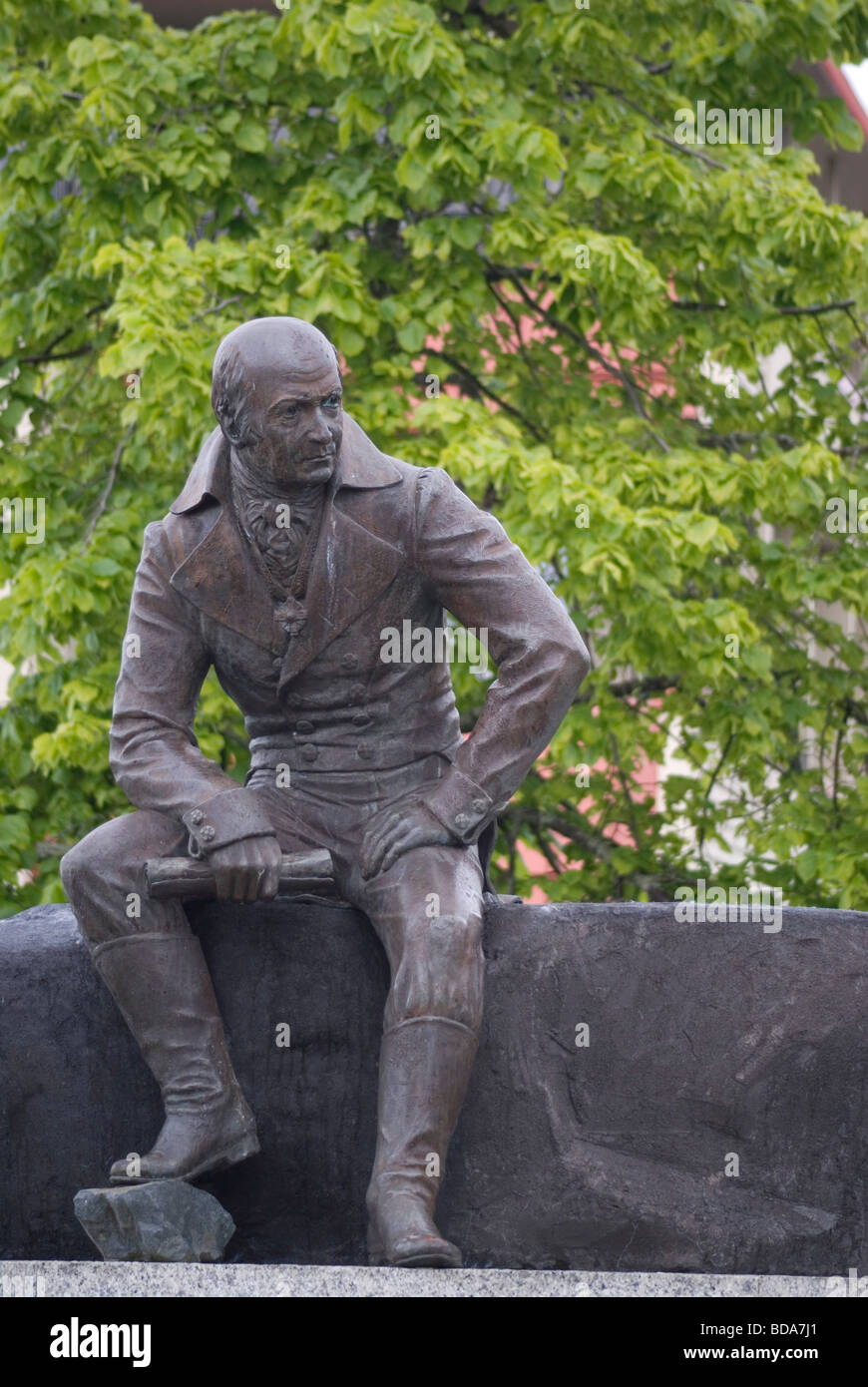 Alexander Baranof statue, Sitka, Alaska Banque D'Images