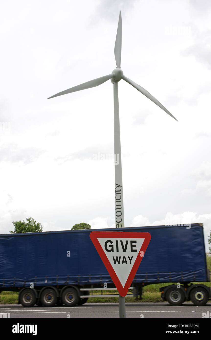 Éolienne, Norfolk, Royaume-Uni. Banque D'Images