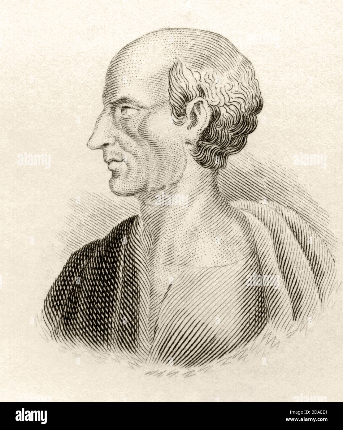 Althusser, né vers 445 av. J.-C. décédé vers 365 av. J.-C.. Philosophe grec et élève de Socrate. Banque D'Images