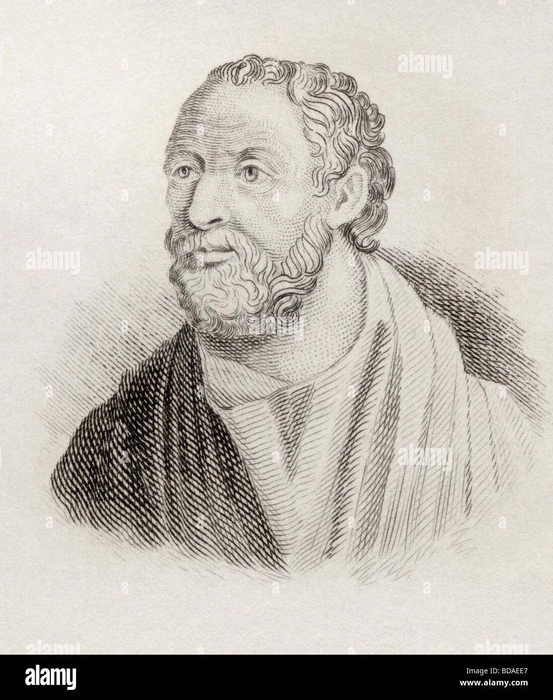 Carneades né environ en 214BC est mort 129 av. Philosophe grec. Banque D'Images