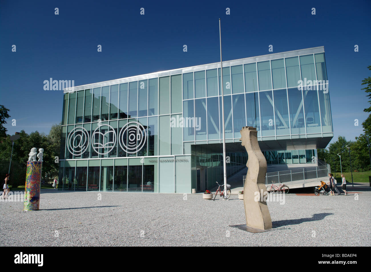 Bibliothèque centrale de Pärnu en Estonie, pays Baltes, Europe Banque D'Images