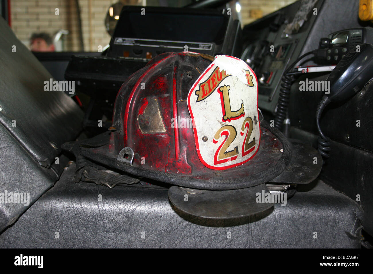 Casque de bain 22 Pompiers Pompiers de Detroit, Detroit, Michigan, USA Banque D'Images
