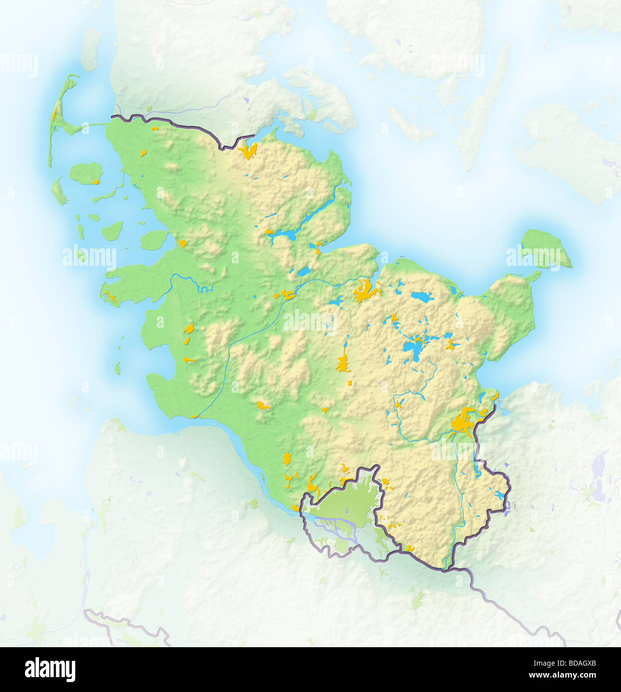 Map schleswig holstein Banque de photographies et d’images à haute résolution Alamy