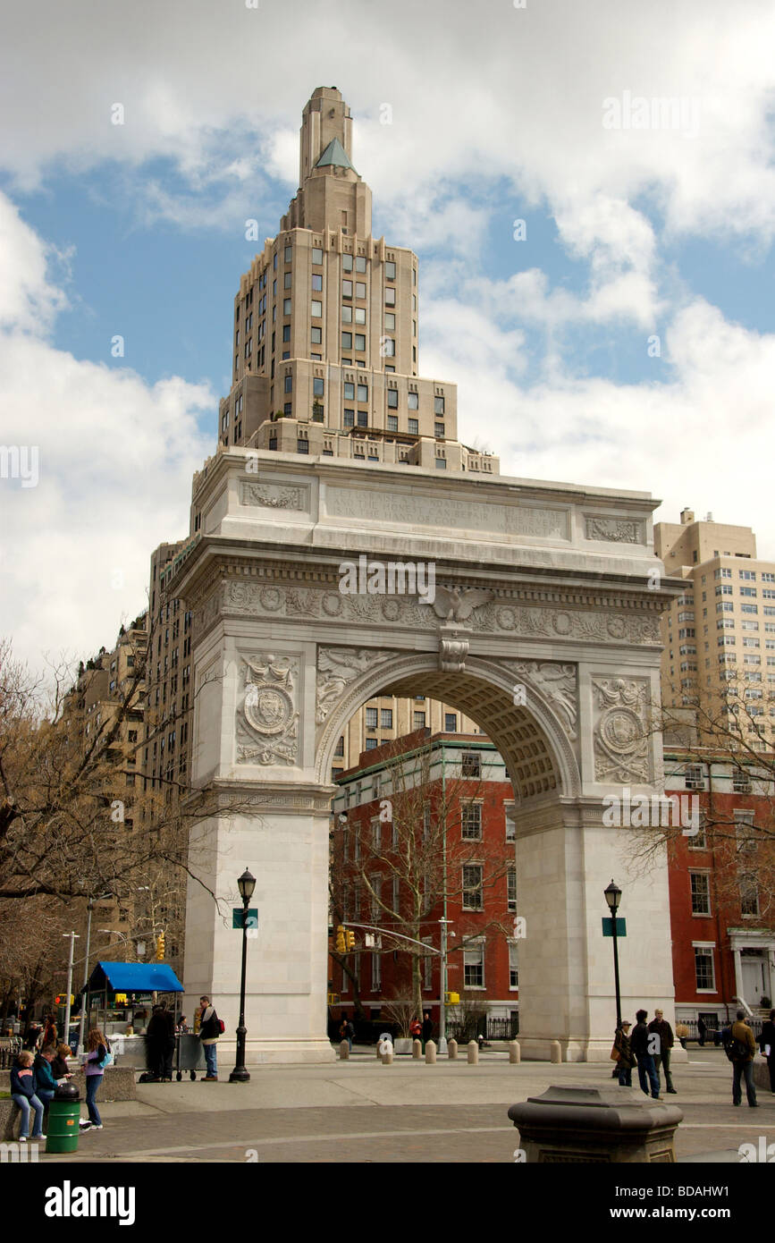 Le bandeau à Washington Square Park, Greenwich Village, Manhattan, New York  Photo Stock - Alamy